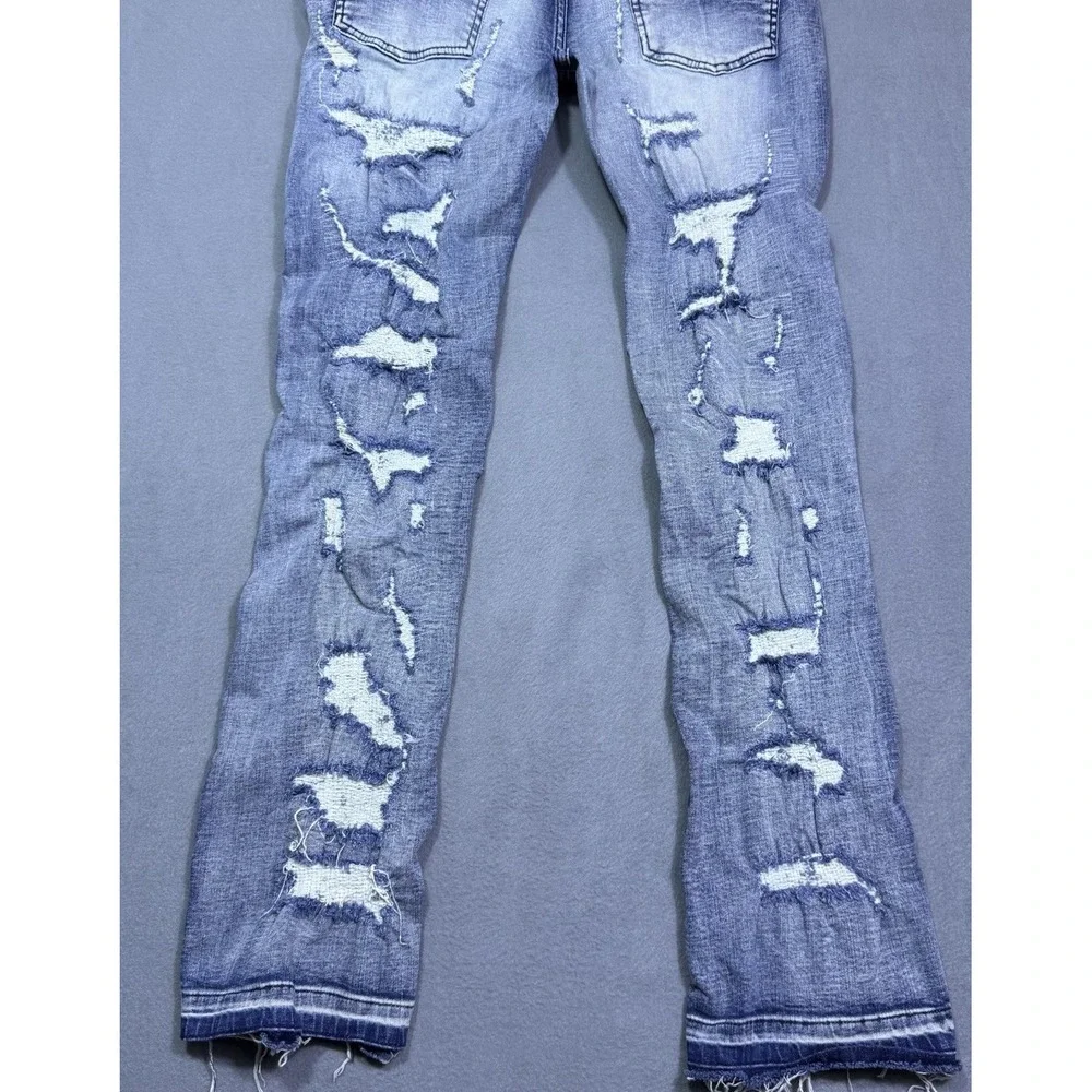 Rockstar Original Jeans Mens 36x34 RSM 205 Flare Distressed Stretch Stacked USA